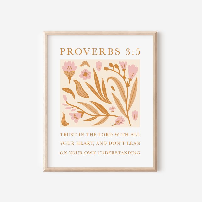 Förtroende för Lord Proverbs 3:5 Christian Art Poster (Skapare uppladdad)