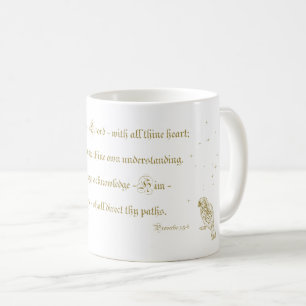 Förtroende för Lord Proverbs bibelkalligrafi Mugg