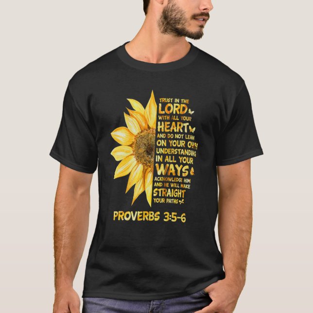 Förtroende för Lord Solros Chrisitan Proverbs 3 T Shirt (Framsida)