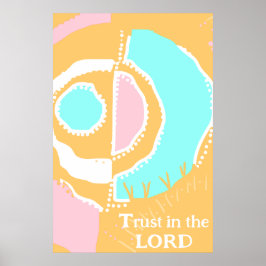 Förtroende för Lord Sunrise Ethnic Circle Peach Poster