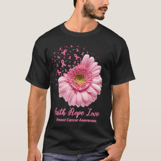 Förtroende Hoith Hope Kärlek Breast Cancer Awarene T Shirt