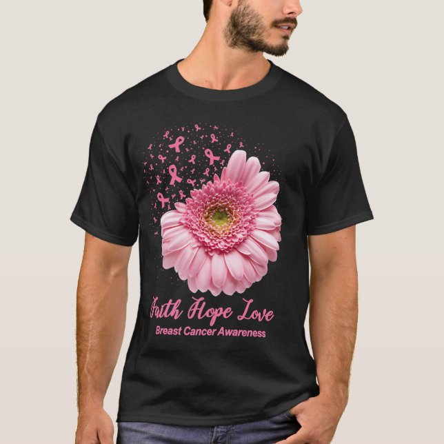 Förtroende Hoith Hope Kärlek Breast Cancer Awarene T Shirt (Framsida)