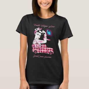 Förtroende Hope Kärlek Breast Cancer Awareness w T Shirt