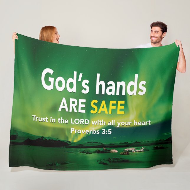 FÖRTROENDE I LORD Christian Bible Fleecefilt (På plats)