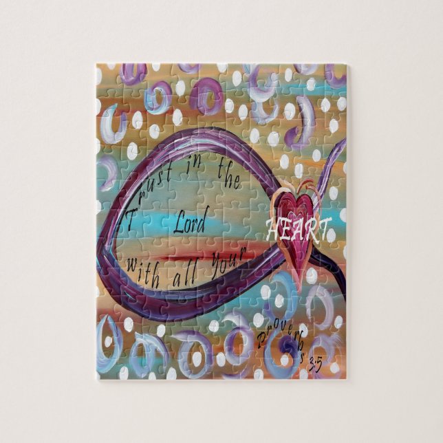 Förtroende i lorden Med All Din Hjärta Pussel (Vertikal)