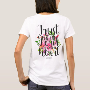 Förtroende i lorden med all din hjärta t shirt