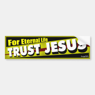 Förtroende Jesus för evigt liv Bildekal