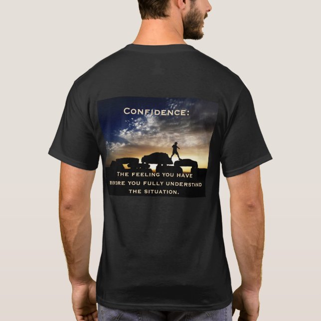 Förtroende med originalet av fotosvart t shirt (Baksida)