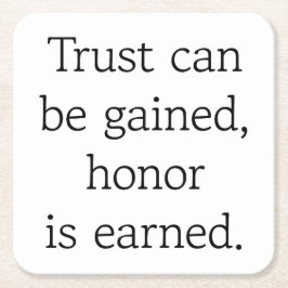 Förtroende och ärliga Pappra Underlägg