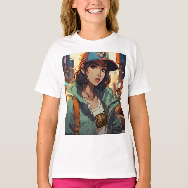 "Förtroende och djärv: Attityd för flickor" T Shirt (Framsida)