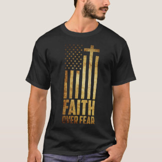 Förtroende över den amerikanska Flagga kristna Vin T Shirt