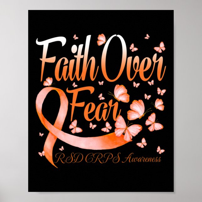 Förtroende över rädslan för RSD Crps Awareness But Poster (Framsidan)