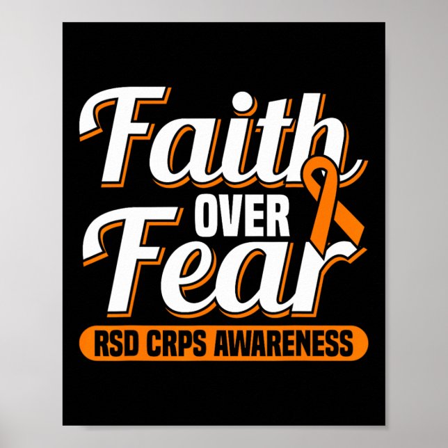 Förtroende över rädslan för RSD Crps-medvetenhet Poster (Framsidan)