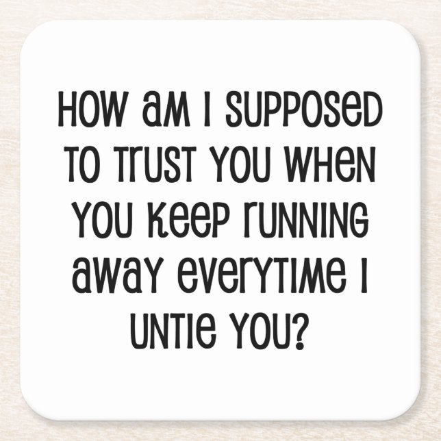 Förtroende Underlägg Papper Kvadrat (Framsidan)