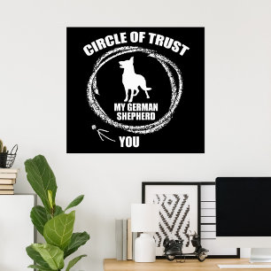 Förtroendecirkel Min tyska shepherd Poster