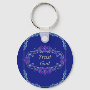 Förtroendegudblommigt Keychain Nyckelring