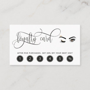 Förtroendekort för Makeup blinkar öga lash-tillägg Visitkort