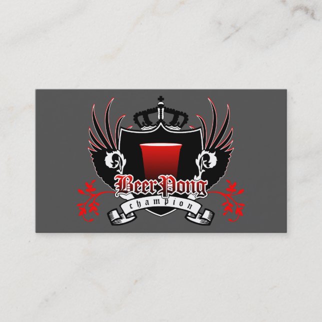 Förtroendekort för ölpongmästare lojalitetskort (Framsida)