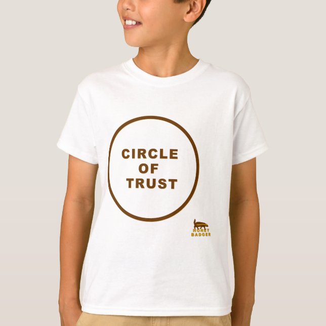 Förtroendekretsen i honey badger tee (Framsida)