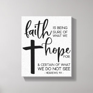Förtroendet är säkert på vad vi hoppas på... canvastryck