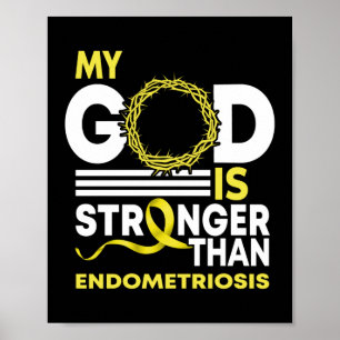 Förtroendet att min Gud är starkare än Endometrios Poster