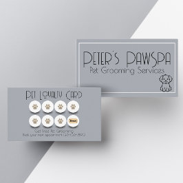 Förtrolighet för sällskapsdjur i tass visitkort