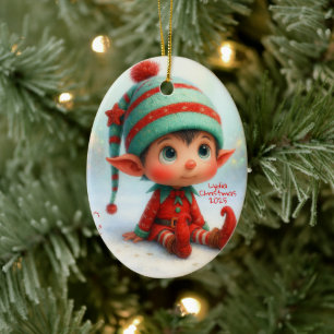 Förtrollad Alv North Pole Julmagi Julgransprydnad Keramik