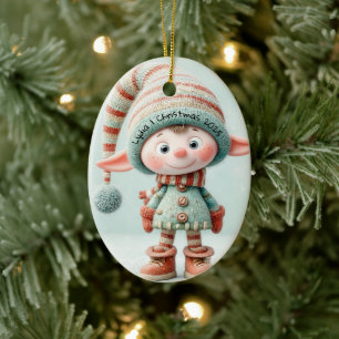 Förtrollad Alv North Pole Julmagi Julgransprydnad Keramik