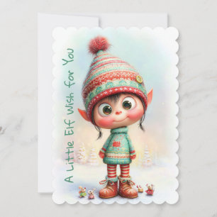 Förtrollad Alv North Pole Julmagi Julkort