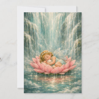 Förtrollad änglaliknande baby shower-inbjudan spara datumet