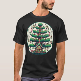 Förtrollad Arboretum Festive Gräs Träd Firande T Shirt