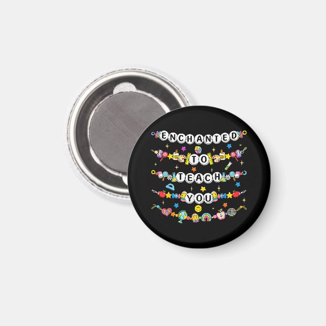 Förtrollad att lära dig rolig lärare  magnet (Front/Back)