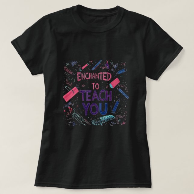 Förtrollad att lära dig vänskaps-skjorta t shirt (Design framsida)