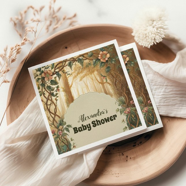 Förtrollad babyskåda för skog pappersservett (Skapare uppladdad)