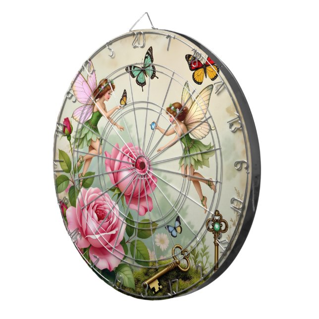 Förtrollad Blommig Äng Trädgård Darttavla (Högra Framsidan)