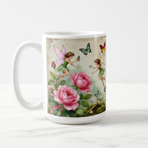 Förtrollad Blommig Äng Trädgård Kaffemugg