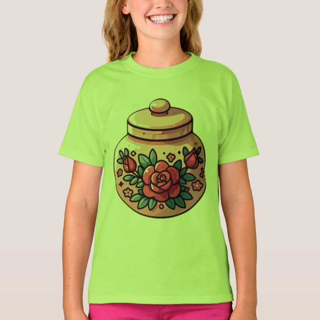 Förtrollad Bloom i Burk" T Shirt (Framsida)