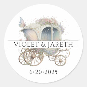 Förtrollad Bröllop Sticker Runt Klistermärke