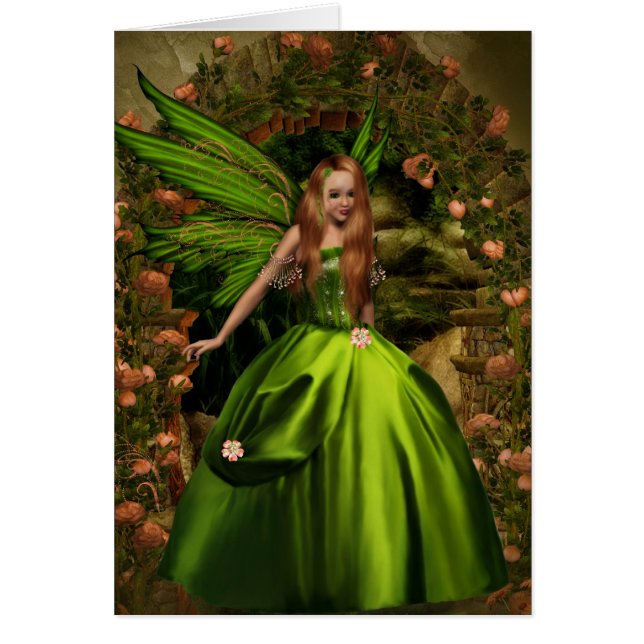 Förtrollad dörröppning hälsningskort (Framsidan)