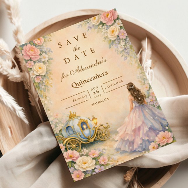 Förtrollad Drottningvagn Fairytale Quinceañera Spara Datumet (Skapare uppladdad)