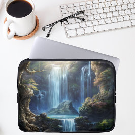 Förtrollad Fantasi Vattenfall Drömlandskap Laptop Fodral