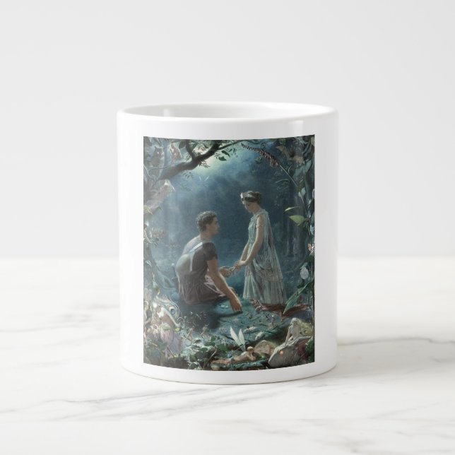 Förtrollad fantasivärld En midsommarnattsdröm Jumbo Mugg (Framsidan)