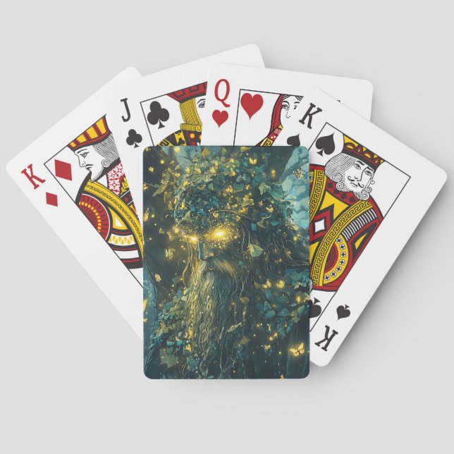 Förtrollad fjärilsskogsgudinna (8) casinokort (Baksidan)