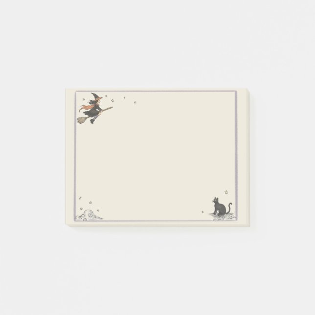 Förtrollad Flygning Olinjerad 4" x 3"  Post-it Block (Framsida)