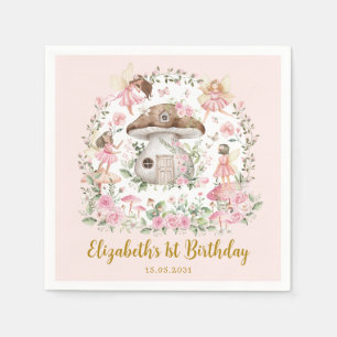 Förtrollad Forest Fairy Tea Party Girls Birthday Pappersservett