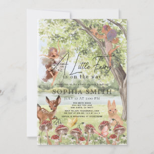 Förtrollad Forest Little Fairy Girl Baby Shower Inbjudningar