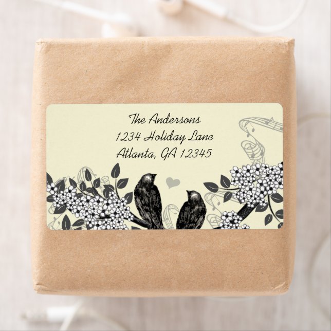 Förtrollad Forest Love Bird Bröllop Fraktsedel (Insitu)