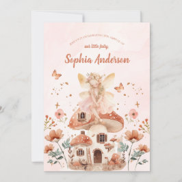 Förtrollad Forest Mushroom Girl Baby Shower Inbjudningar
