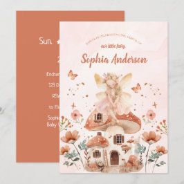 Förtrollad Forest Mushroom Girl Baby Shower Inbjudningar