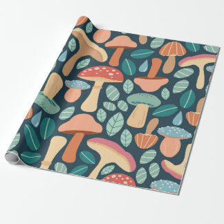 Förtrollad Forest Mushroom Mönster Presentpapper